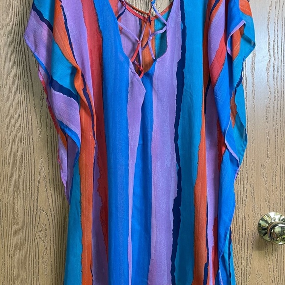 Colorful Striped‎ Kaftan Dress​ - Picture 2 of 4